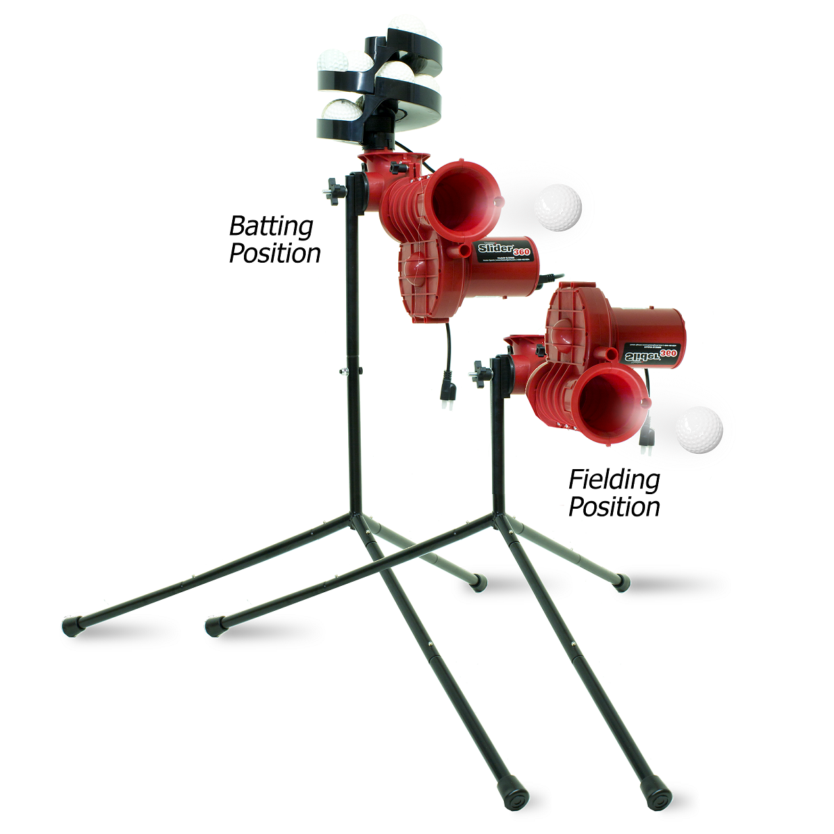 Slider 360 Fastball & Curveball Lite Baseball Pitching & Fielding Machine